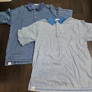 Bundle of 2 100% cotton Peter Millar golf polos XL